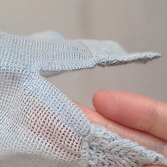 Anthropologie meadow rose light blue mesh top - Picture 5 of 7